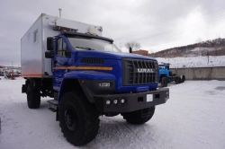Special van on Ural 43206-6151-71 chassis. Mark GIRD. Type 5849G-0000071. Design of loading space -