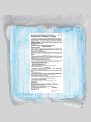 Disposable medical mask made of nonwoven materials "NordMedTech" according to TU 32.50.50-005-44572714-2021, type I, model MOM,