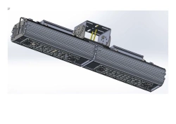 LED luminaire "Industrial Design MTM IoT" series CUBIC 80 Two modules End to end connection - 180 degree Mounting CUB