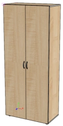 Double-door combined wardrobe