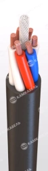 Flexible mine cable with copper conductors, insulated with polyvinylchloride plasticate for rated alternating voltage up to 3