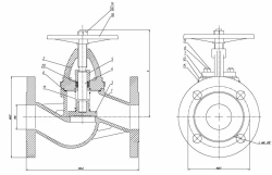 Valve non-return shut-off flanged bore DN 65 PN 10 series 458 (KMIA.491925.001-01)