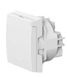 CADUCEUS ALING MODE + antibacterial Flush-mounted socket outlet with cover 16A, 250V~, 2M, white, art. no. A65