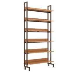 One-sided library shelving unit