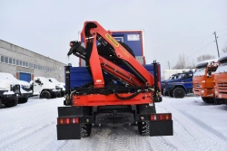 Special van with CMU produced by INMAN JSC on KAMAZ 43118-A5, 43118-50, 43118-RR, 43118-RS chassis. GIRD brand