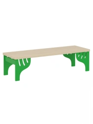 Locker room bench / green