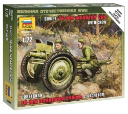Assembled model "Soviet 76-mm regimental gun"