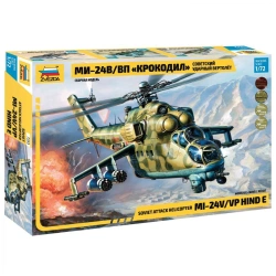 Assembled model Soviet attack helicopter Mi-24V/VP "Krokodil"