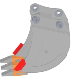 Trench bucket V = 0,39 m3 TB-2160 for RM-Terex WX200 excavator
