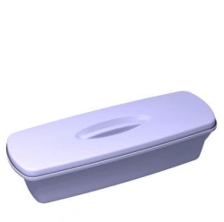 Polymeric containers with perforated tray and lid for pre-sterilisation cleaning, chemical disinfection and sterilisation.
