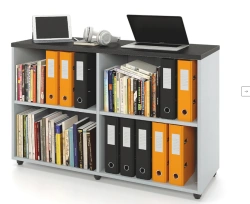 Locker ZAMM 2 shelves open, on adjustable supports
