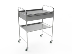 Two-shelf instrumental table with drawer CIP-2/N-Ya-"Aibolit" TU 9452-020-51768895-2007