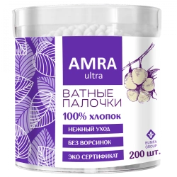 AMRA Cotton sticks (cylinder) 1/200/24