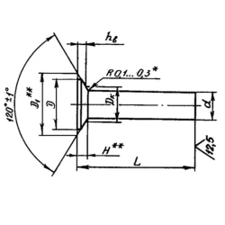Rivets with countersunk head <120 OST 1 34096-80