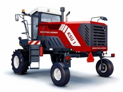 Self-propelled universal mower KSU-1 as part of self-propelled chassis