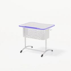 Single-seat height-adjustable pupil's table, SUORP