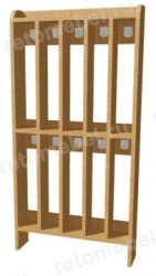 Double-deck towel rack 10-seater