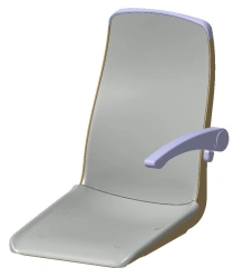Passenger seat without handrail, with left armrest L01R35.6820041