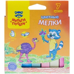 Set of coloured chalk Multi-Pulti "Raccoon in Australia", 7 colours