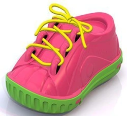 Didactic toy "Lacing shoe" (in a net)