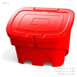 Plastic box 400 l. for sand, reagents and other things