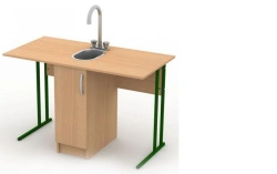 Two-seater pupil's table for chemistry cabinet SUH2-7