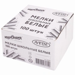 White chalk UNLANDIA (Algem+), natural, set of 100 pieces, square
