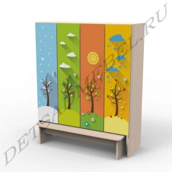 Children's locker room cupboard
