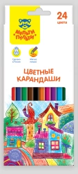 Multi-Pulti "Incredible Adventures" coloured pencils, 24-colour, sharpened, cardboard, europodweight