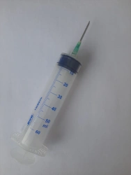 Single-use syringe, three-detailed, sterile, with nominal capacity of 50 ml, for syringe pumps according to TU 9398-020.