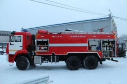 Fire-foam extinguishing vehicle APT 7, 5-40 (65111), type 4344-D1, modification 4344BL, on chassis of KAMAZ 65111-50.