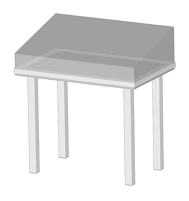 Horizontal display cabinet 900x600x1100 mm