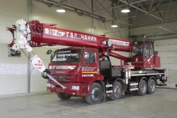 Truck crane ??-55721-1?-1 and its modifications (with the use of the cabin ??-55713.52.100-6 and its modifications) (special, au