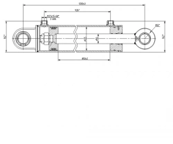 Hydraulic cylinder 1154.00.00.00.00 (125x50-850, mm), 16MPa