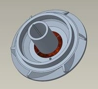 FBH Working Wheel, Compression, D2400N, 0.68 inch shaft, Niresist / IMPELLER: FBH, D2400N, .68, NI-RST part number 101518826