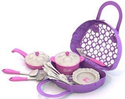 Set of kitchen utensils BARBIE (22 items in a basket)