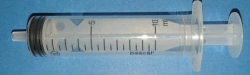 Injection syringe three-component single-use sterile type "Luer" with nominal capacity of 10 ml without a needle