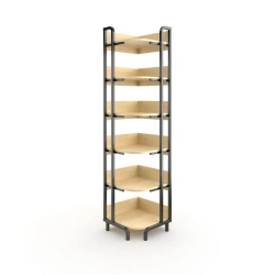 Library corner shelving unit