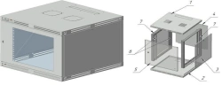 Wall-mounted telecommunication cabinet ??-?-6U-600x350x600-??
