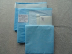 Set of operating underwear made of nonwoven water-repellent fabric, for neurosurgical operations in the head area, single-use.