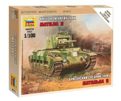 Assembled model British medium tank Matilda II