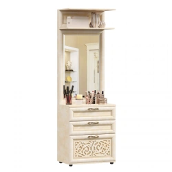 Alexandria LD 125.100.000 Combination cabinet with mirror (Leather Lento/Rustica)