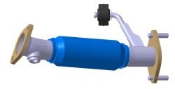 Front silencer assembly for SU2R type vehicle Part No. 28610-BW250/BW650/M0150