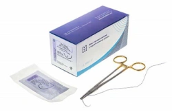 Atraumatic needle with sterile surgical thread