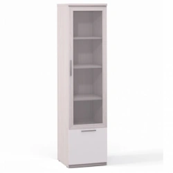 Rimini Ice F9W-01.CG/23P, Cupboard 1door glass, 1 door, panel, , shelves, panel, in.1794 from the set of modular furniture Rimin