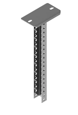 Hanger rail perforated SKDE-000, with overall dimensions from 41x30x200 mm to 41x30x2000 mm, with metal thickness from 2,0 mm