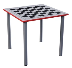 Non-adjustable 2-seater metal-framed chess table, article no. 95702-001