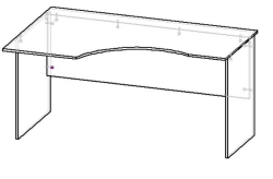 Ergonomic table left/right SEL(P)14