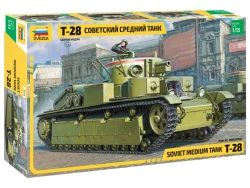 Assembled model "Soviet medium tank T-28"