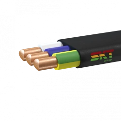 Power cable, not spreading combustion, with reduced smoke and gas emission, grade VVG-Png(A)-LS (flat version), for nominal AC